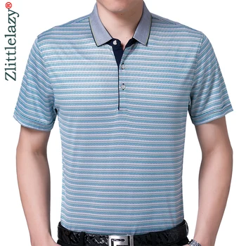 

2019 mens clothing short sleeve polo shirt summer pol men striped brands polos tee shirts dress streetwear male poloshirt 901