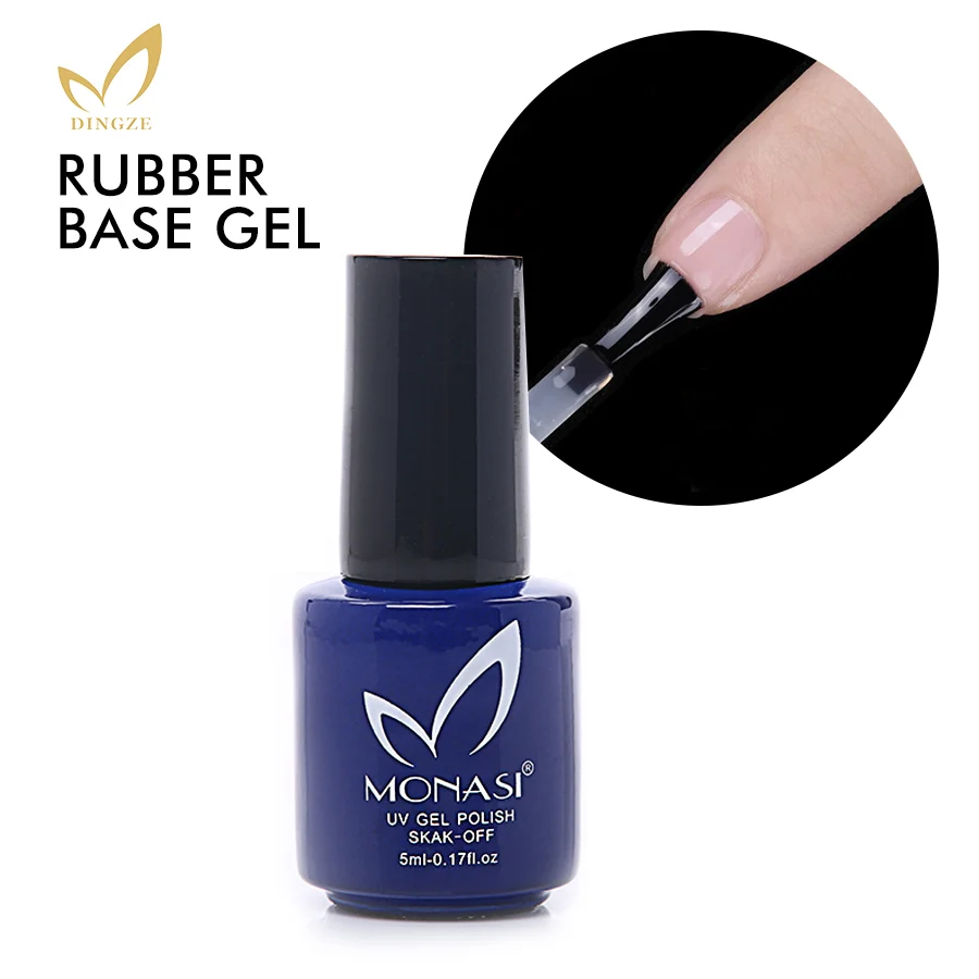MONASI, резиновая основа для ногтей, Гель-лак, грунтовка, основа для гелевых ногтей, резиновое Базовое покрытие для ногтей, верхнее покрытие, полуперманентное УФ-покрытие - Цвет: Rubber Base Gel
