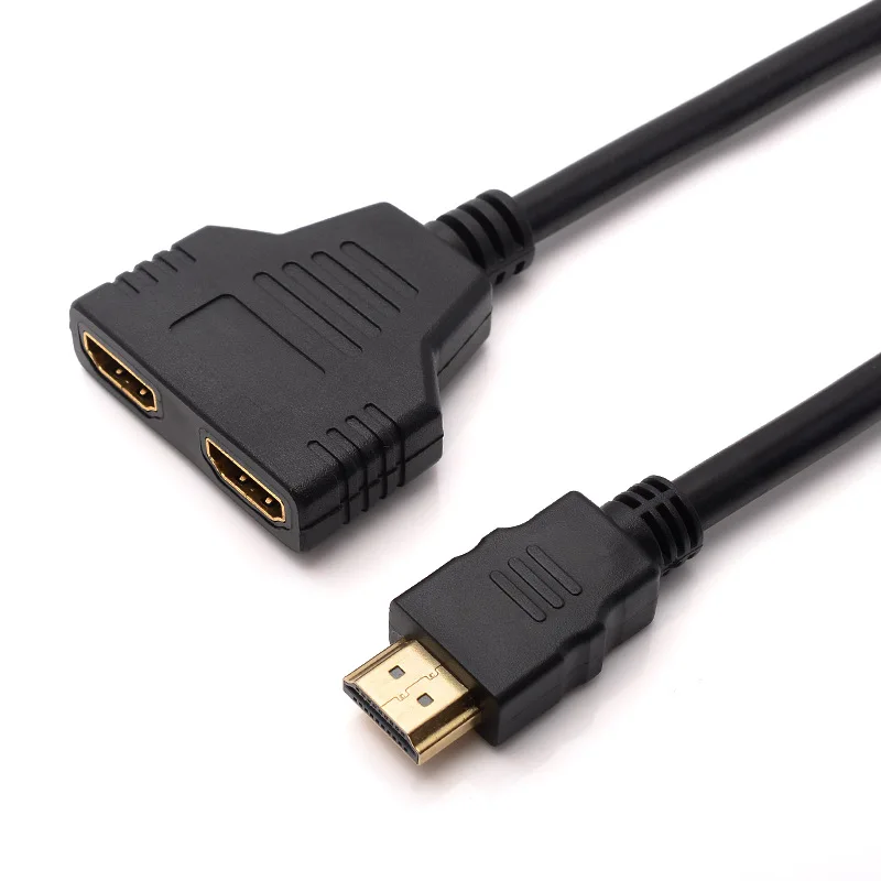 1080P 2 порта HDMI разветвитель 1 в 2 Выход HDMI штекер HDMI Женский адаптер конвертер видео кабель HDMI переключатель для ПК Дисплей
