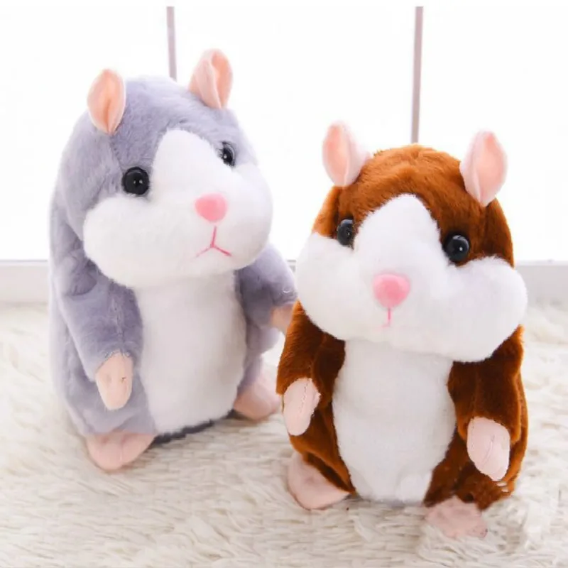 Kawaii Говорить Хомяка Плюшевые игрушки Мышь Pet звуковые записи плюшевые хомяка