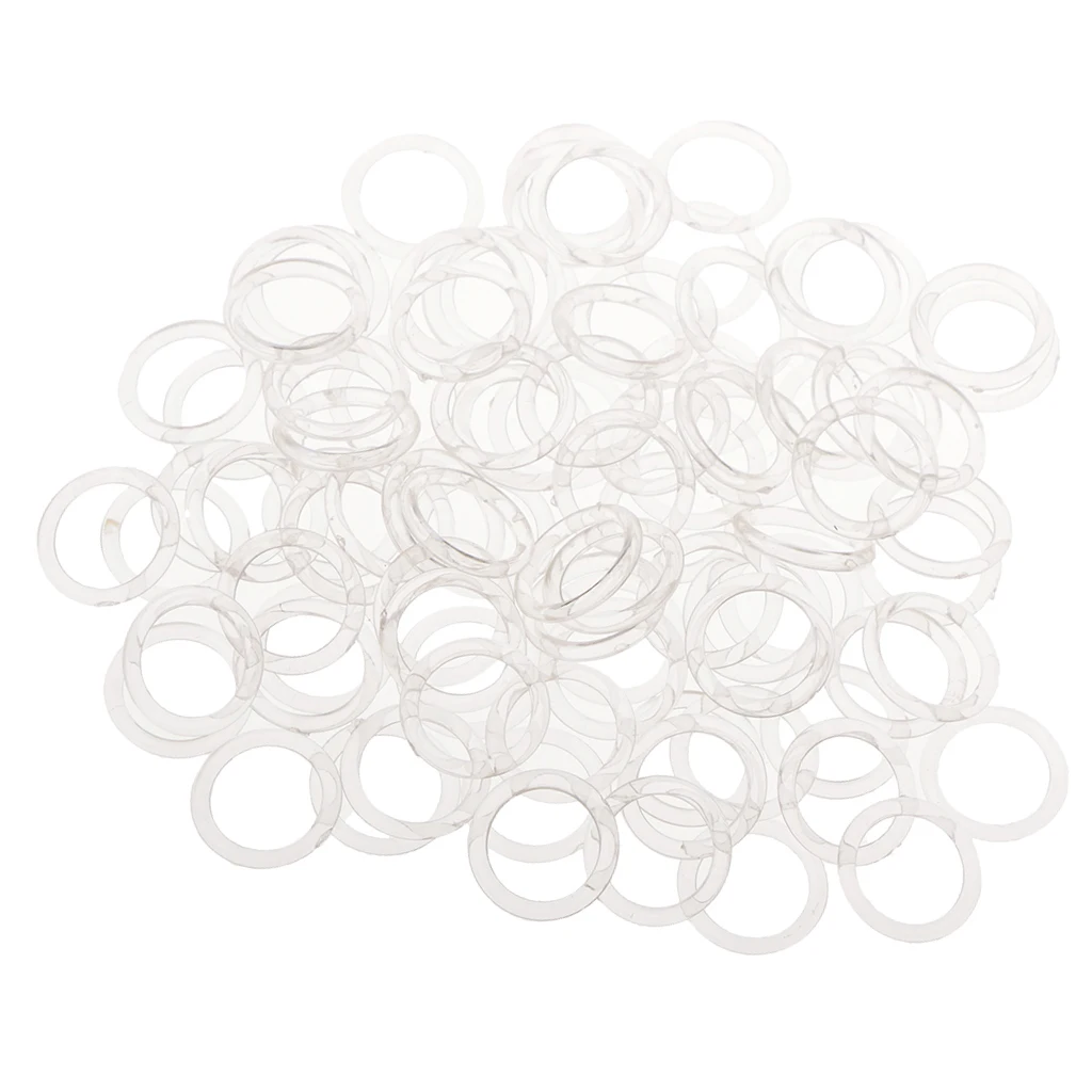 100 Pieces Nylon Bra Lingerie Strap Clip Slider O Ring Buckle Bikini Fastener 8mm