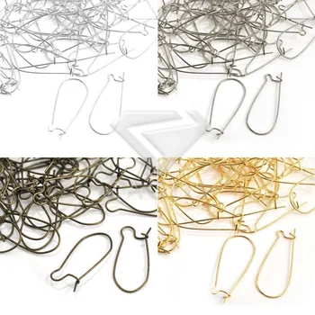 

15/25/30/35/40mm Iron Kidney Ear Wires Earring Findings For Jewelry Making DIY Crafts Wholesale