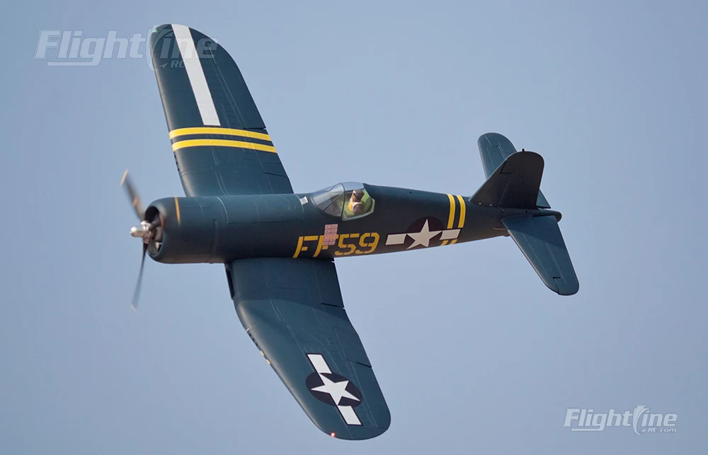 Flightline F4U-1D Corsair "Bubble Top" и F4U-1A Corsair "птичья клетка" 1600 мм(6") Размах крыльев-PNP