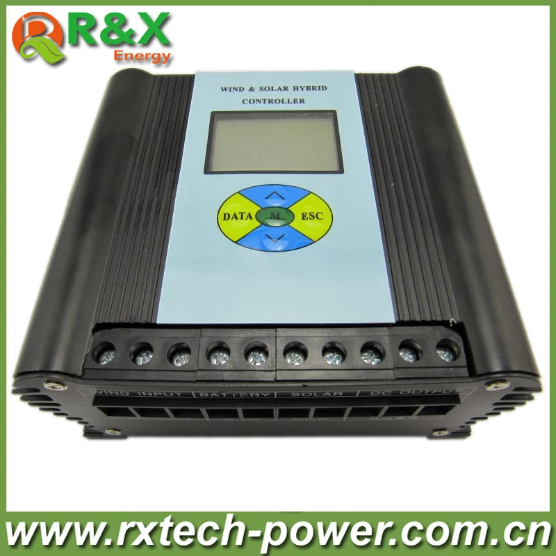 

Wind and solar hybrid controller 600w with LCD display, charge controller for 600w wind turbine and 300w solar panel, 12V /24V