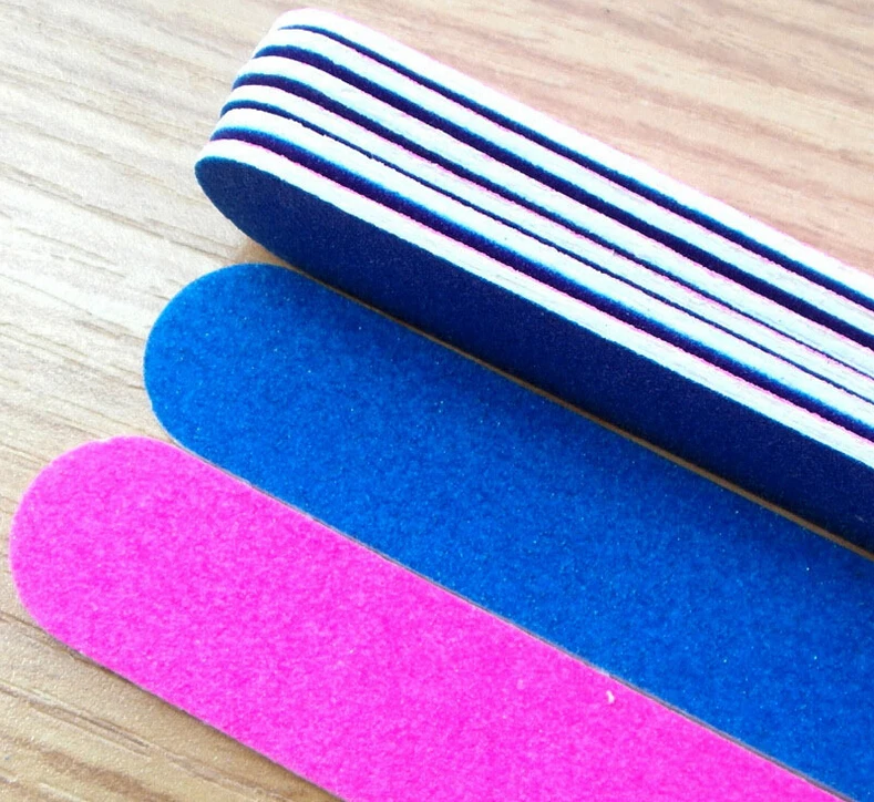 100pcs 180/220 grit Professional Nail Files nail Buffer Buffing Slim Crescent Grit nail tools