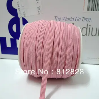 

1/4'' 6mm #17 Powder Pink Skinny Hair Elastic Bands 50 meters Wholesale