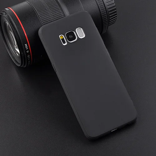 Мягкий ТПУ, конфетный Цвет чехол для телефона для samsung Galaxy S6 S7 край S8 плюс Note8 чехол s для Galaxy A5 A7 J3 J5 J7 J330 J530 - Цвет: black