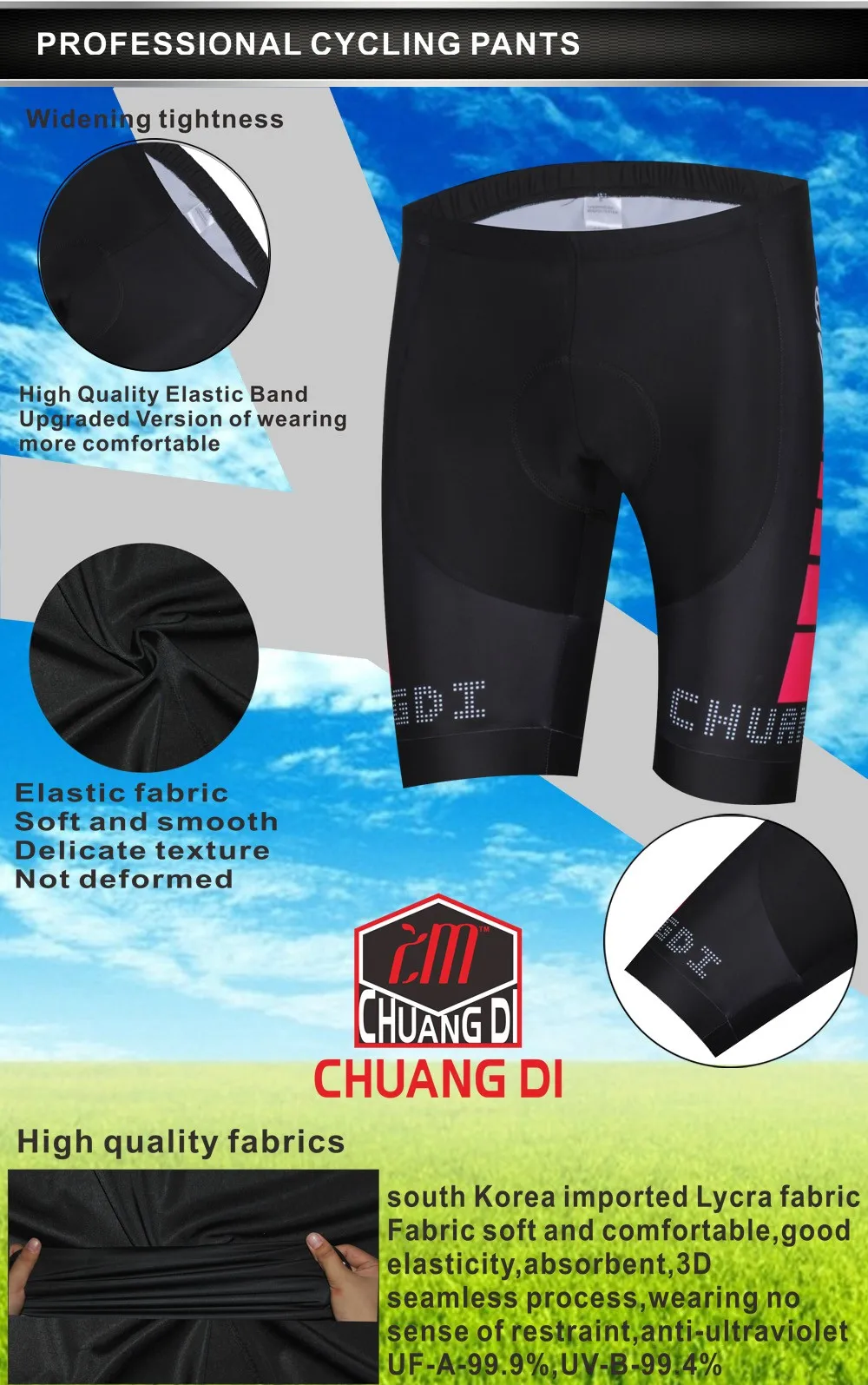 ZM chuangdi Велоспорт Джерси Короткие костюмы для мужчин летняя велосипедная одежда цветная одежда для горного велосипеда Riding езда спортивная одежда