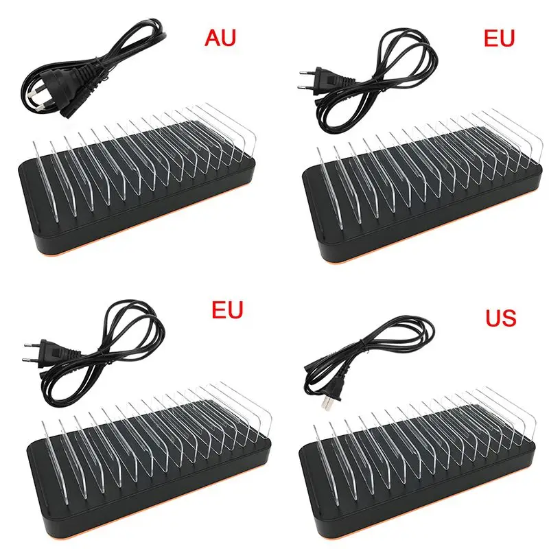 

1Set 15 Ports Smart USB Charger Multi Ports Charging Station Dock For Mobile Phone Tablet iPhone iPad Desktop Accessories