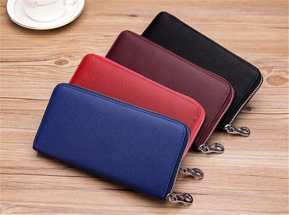 SOUTH GOOSE Men Wallet PU Leather Classic Long Clutch Wallets Male Large Capacity Credit Card Holder Women Travel Passport Purse