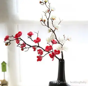 

5pcs/lot 60 Cm Wedding Fake Flowers Plum Blossom Artificial Cherry Blossoms for Home Decoration
