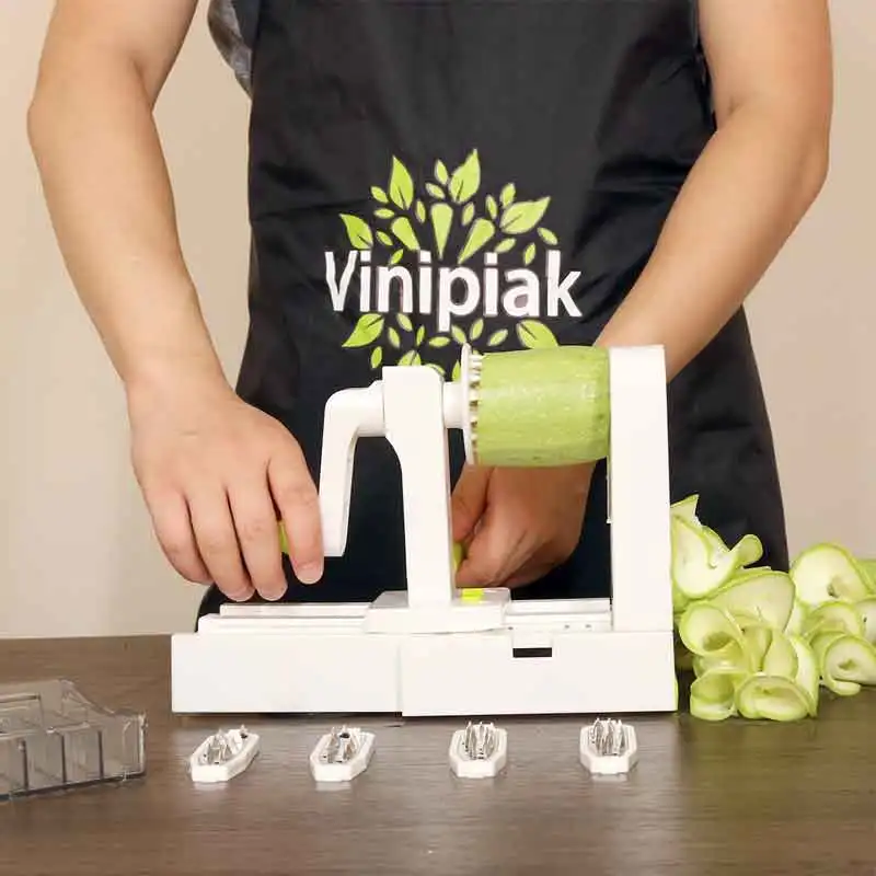 Online Klapp 5 Klinge Gemüse Spiralizer Veggie Pasta   Spaghetti Gemüse Spiralschneider Carrot Zucchini Noodler Maker Zoodle Maker