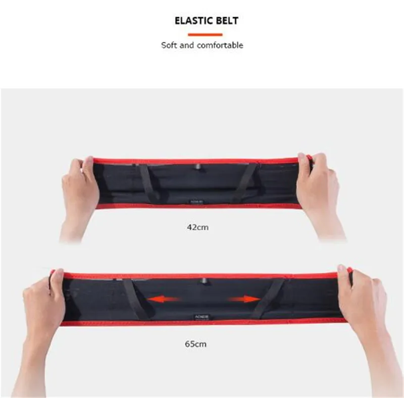 AONIJIE Waist Bag Ultralight Portable Nylon Running Bag Breathable 6.9 in Mobile Phone Waits Pack Hiking With 1 Pcs 250ml Water