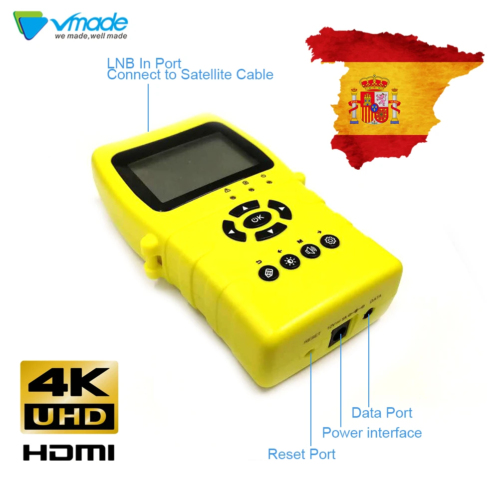 

Satellite Finder Meter TM8511 Finder HD DVB-S2 SatFinder MPEG2 MPEG4 Satellite Finder FTA Sat finder For Satellite TV LNB Box