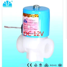 DC 12 V закрыто открыто G1/4' 2,5 мм Пластик с прямым приводом для автомата питьевой воды при помощи обратного осмоса машина воды электромагнитный клапан