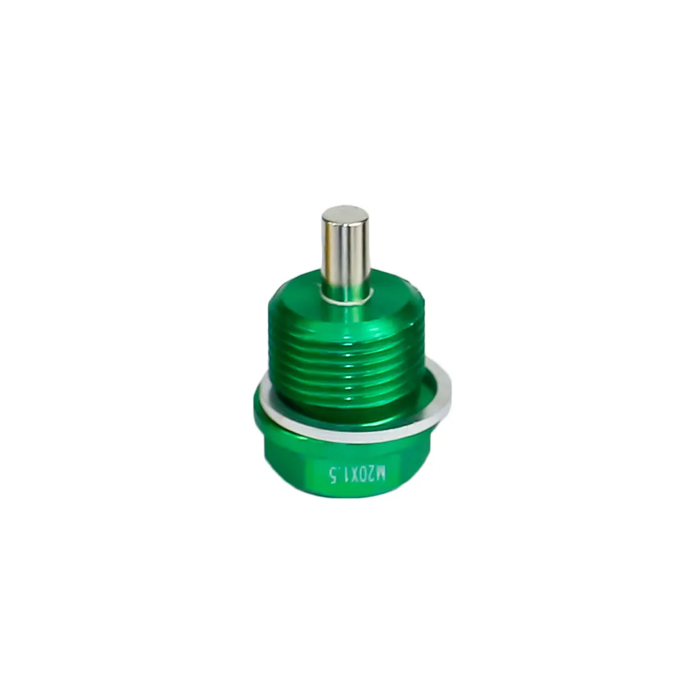 CNSPEED M20* P1.5MM Магнитный сливной заглушка масла алюминиевый болт/Слив Картера масла для SBR(все транспортные средства с резьбой 20x1,5)/YC100286 - Название цвета: Green