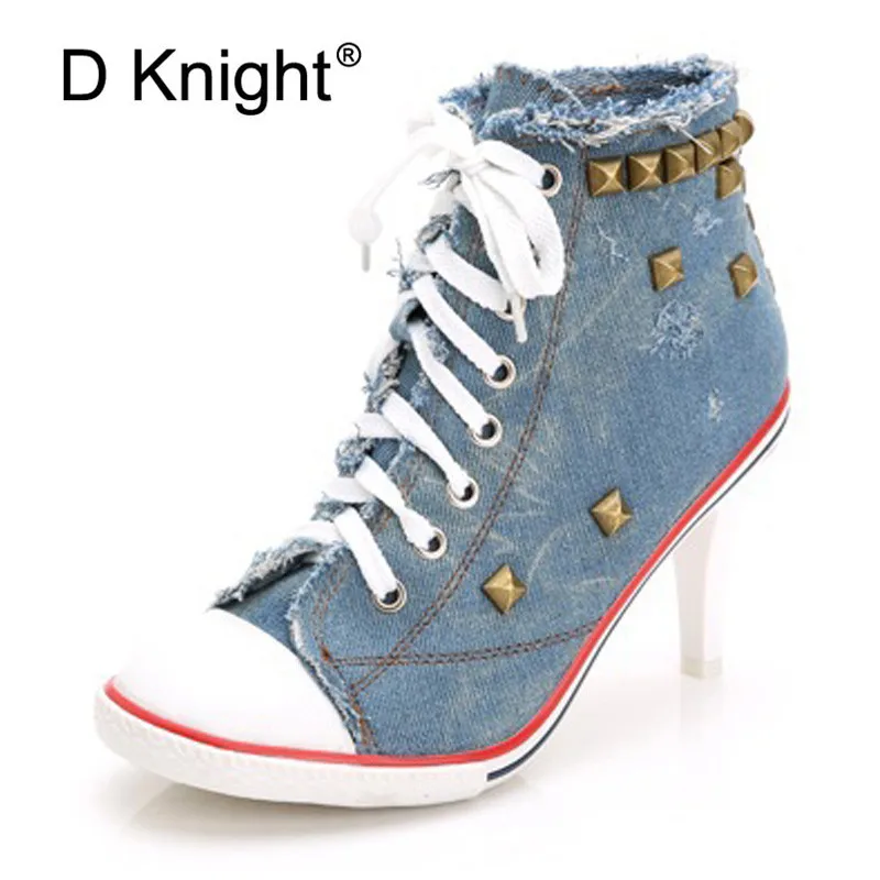 2018 Winter Women Ankle Boots New Autumn Rivet High Heel Shoes Woman Sexy Pointed Toe High Heels Big Size 40 Lace Up Boots Girls (17)