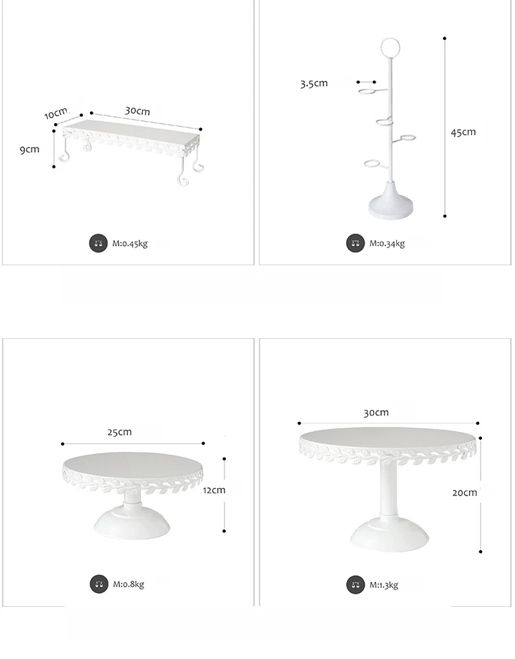 SWEETGO Новое поступление белый торт стенд оставить край кекс подносы 1 шт. свадебный стол украшения помадка печенье держатели инструменты