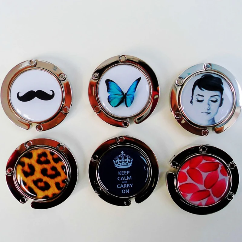 Customized Logo Women Purse Hanger Handbag Table Hook Personalized Bag Hanger Customized with