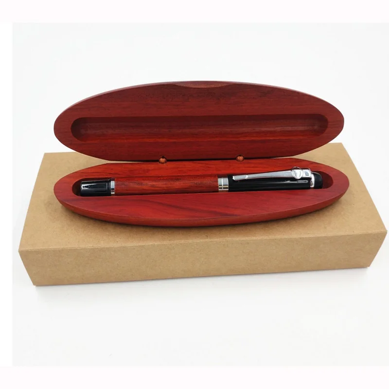 Ручной работы Металл + палисандр ручка sigture ручка в палисандр подарочной коробке для Бизнес офис школы роскошный подарочный набор Эсколар