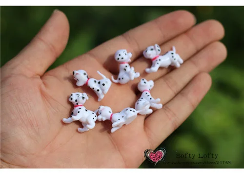 Dalmatian dog mini figures 6pcs - 7