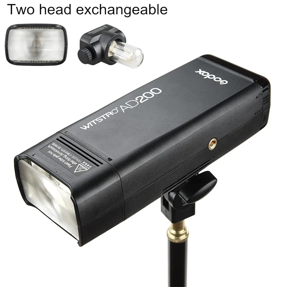 Вспышка Стробоскоп Godox AD200 200Ws 2 4G TTL 1/8000 HSS Беспроводная монолампа с литиевой