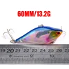 1Pcs Winter Ice Fishing Hard Bait 6cm 13.2g vibration with Lead Inside sinking Sea Fishing Tackle Diving Swivel Jig Wobbler Lure ► Photo 2/6