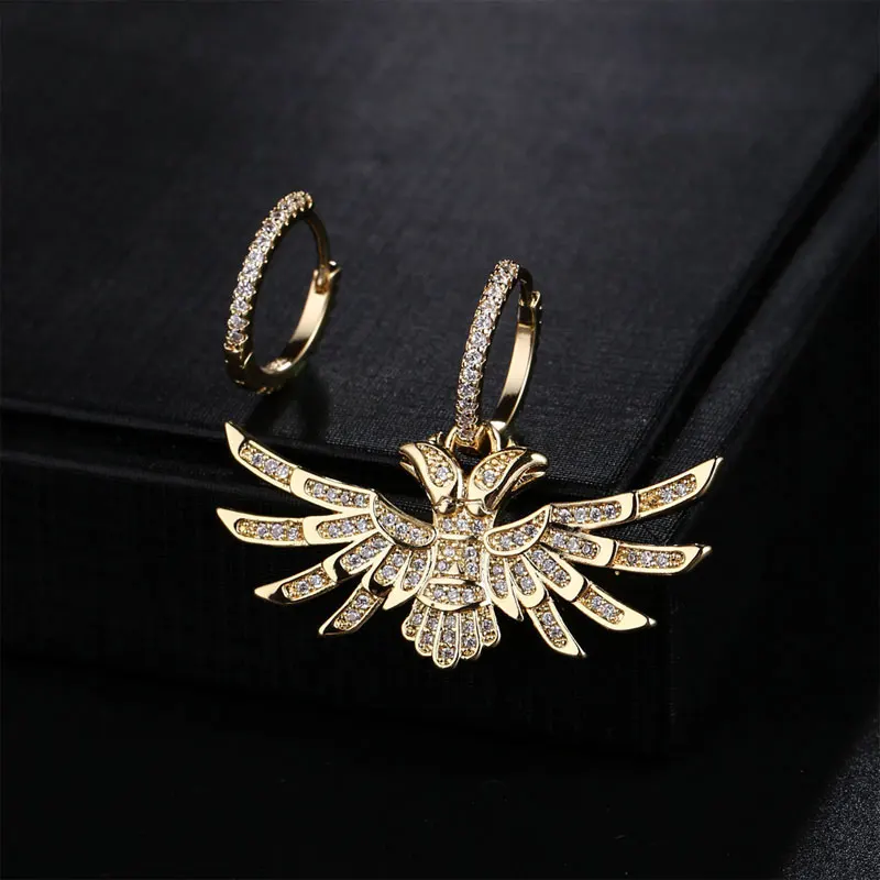 

ZOZIRI monaco design Thunderbird Earring Women Animal Silver 925 Zircon eagle earrings birds Women Party Wedding Jewelry