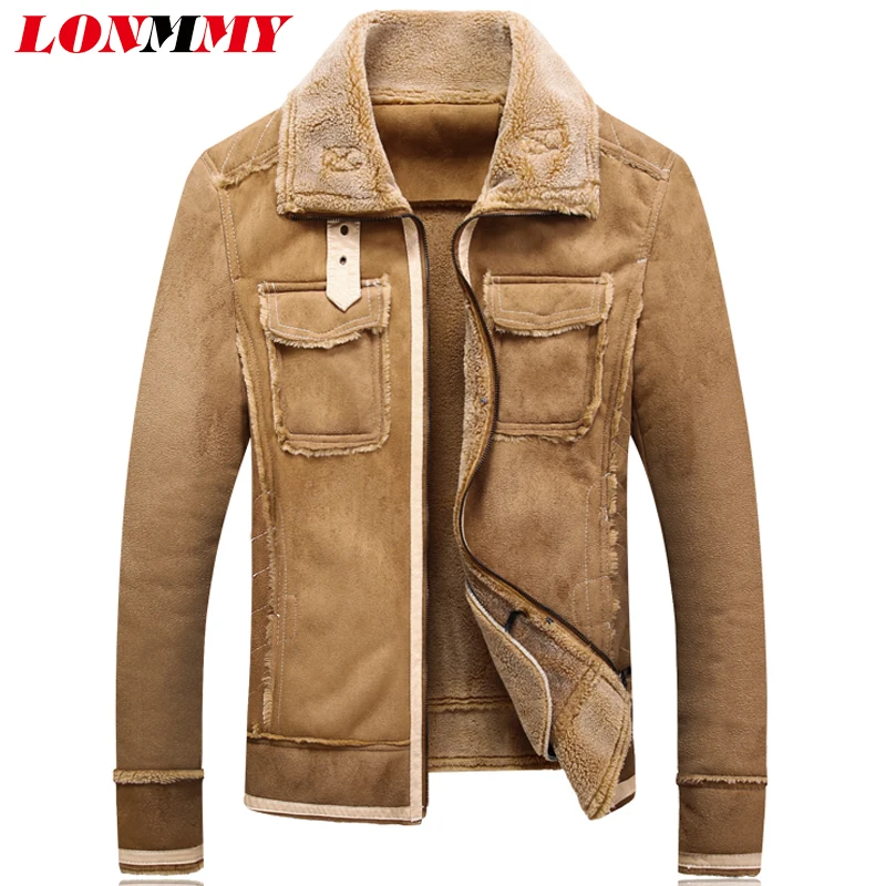 Куртка LONMMY Мужская зимняя с меховым воротником повседневная утепленная верхняя