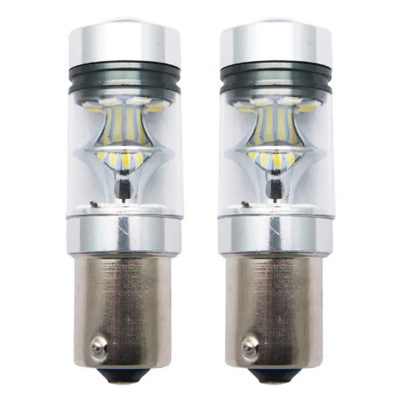 

2Pcs 100W 1156 BA15S 382 P21W Cress XBD LED Stop Reverse Light Canbus Bulb White Car Accessories Turning Parking DRL Led Light