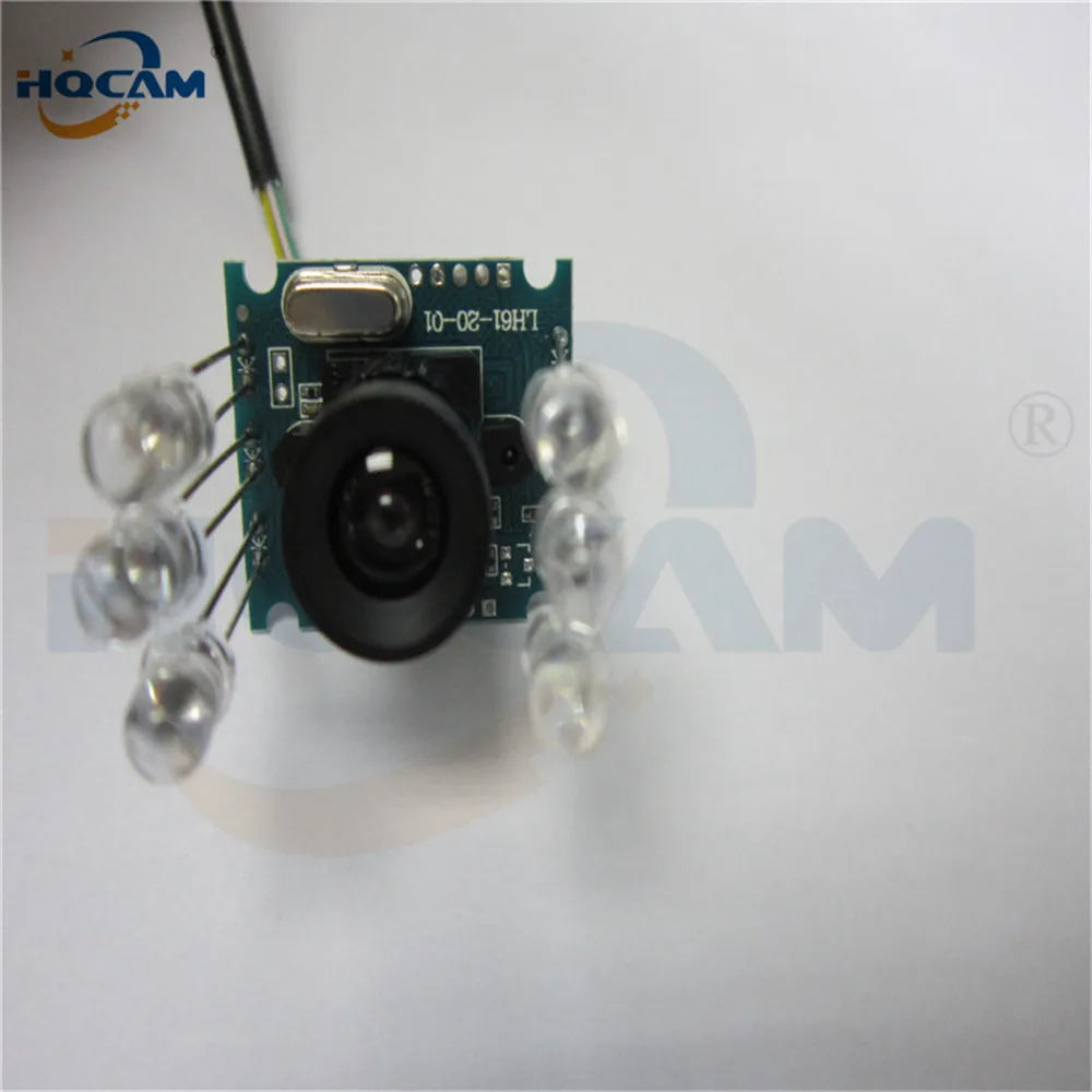  HQCAM 10PCS 850nm IR led 1080P Mini usb camera module IR infrared Night vision CMOS Board Camera fo