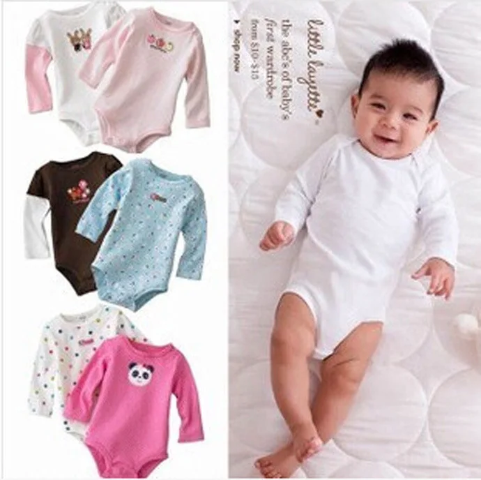 2015 newborn infant rompers summer style Letters printing cotton