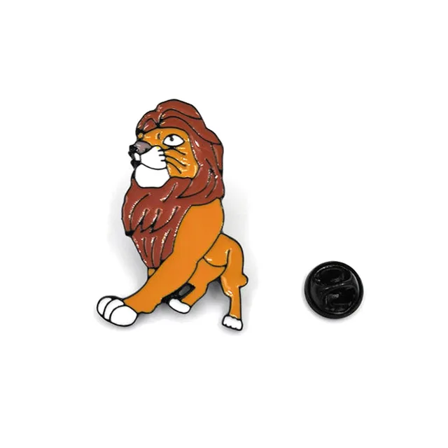 Lion king couple kids men women 90s funny cartoon backpack clothes diy decoration Enamel Brooches badge collar pins gifts