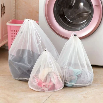 

45PCS / LOT Mesh Bra Underwear Luandry Drawstring Bag Large Capacity Mesh Bag Household Cleaning Washing Bags 3 Sizes