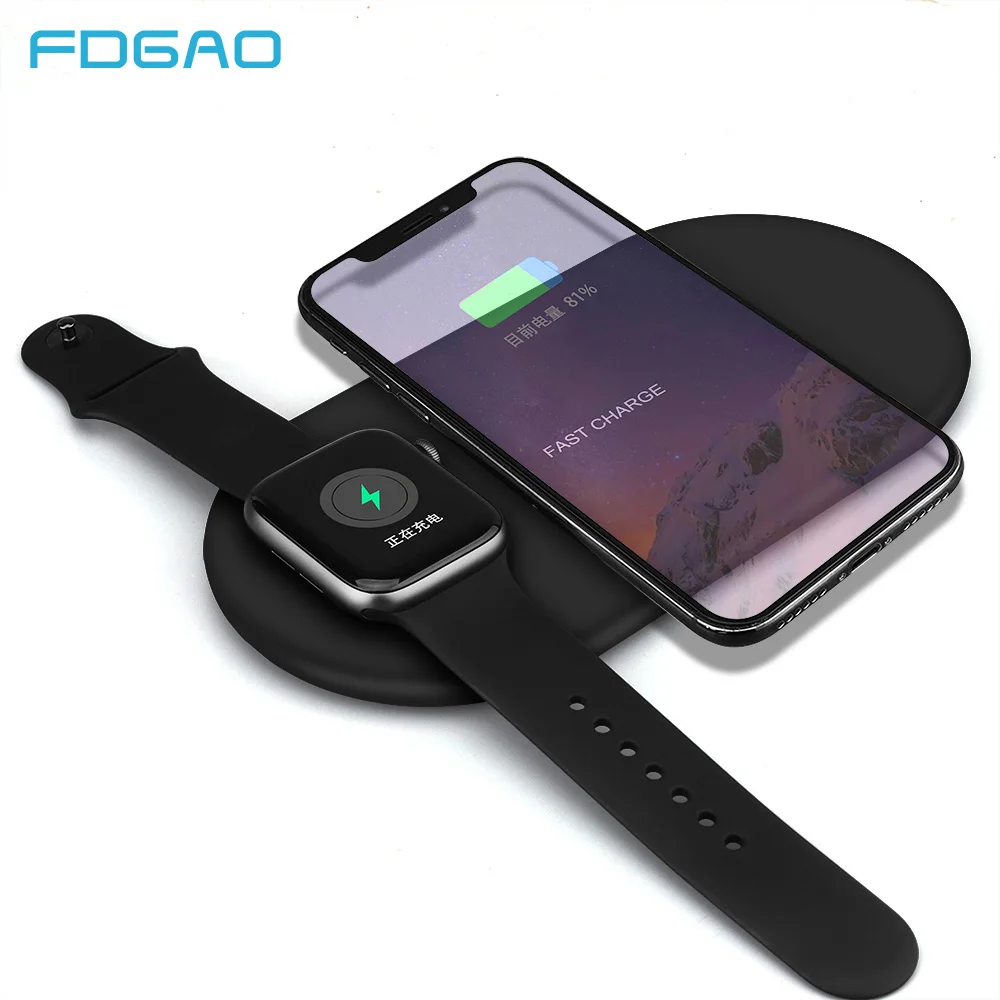 

DCAE 10W Qi Wireless Charger For Apple Watch 4 3 2 Fast Charging Holder Quick Charge for iPhone XS MAX XR X 8 Plus Samsung S8 S9