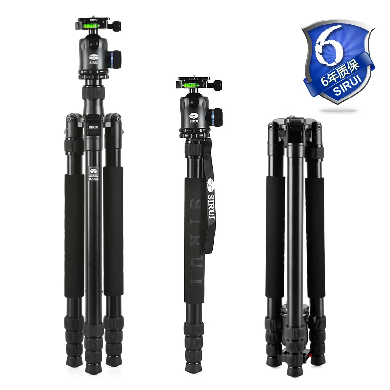 

Sirui Camera Tripod+Ball Head Pro Foldable Extendable Unipod Set Alu Stand For Digital Cameras Go Pro Accessories N3004X+K30X
