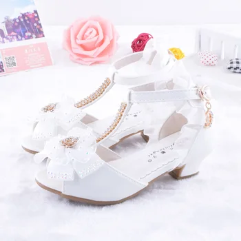 

Girls Sandals 2018 Wedges Rhinestone Infantil Kids Sandals Girl Summer Shoes Children Sandals For Girls Kids High Heels Princess