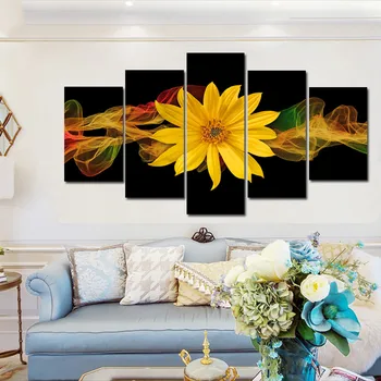 

Diamond mosaic sale full square/round drills arts diamond Painting 5pcs Abstract Daisy Yellow Flower 5d diy diamond embroidery
