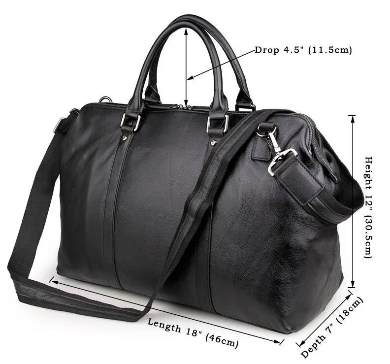 J.M.D уникальная винтажная кожаная сумка-тоут, сумка для багажа, сумка для путешествий 7322A