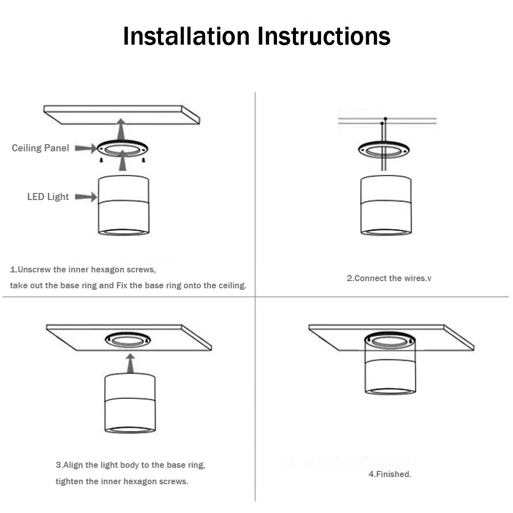 [DBF]360 Rotatable Surface Mount Ceiling Light Light 7W 10W 12W 15W LED Ceiling Spot Light for Indoor Kitchen Living room Decor