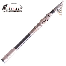 Углеродная телескопическая удочка 1,8 м 2,1 М 2,4 М 2,7 М 3,0 м 3,3 М MH Action Удочка приманка телескопическая ручка полностью Металлическая Reelseat