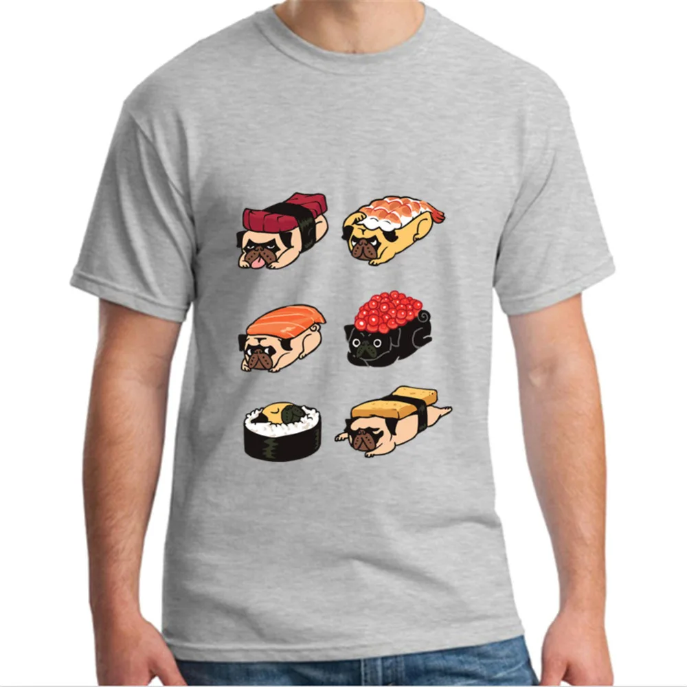 

Funny Creative Frenchie Pug Sushi Design T-Shirts Fashion Animal Food Printed T Shirts Women Men Comic Novelty Hipster Tees Tops