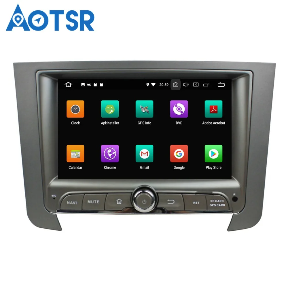 Best Aotsr Android 8.0 7.1 GPS navigation Car NO DVD Player For Ssangyong Rexton 2014 multimedia radio recorder 2 DIN 4GB+32GB 3