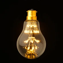 10 шт./лот 3 Вт 2200 к B22 Классическая античная байонетная база, Edison A19 светодиодный светильник, фейерверк Звездное, декоративная Подвесная лампа