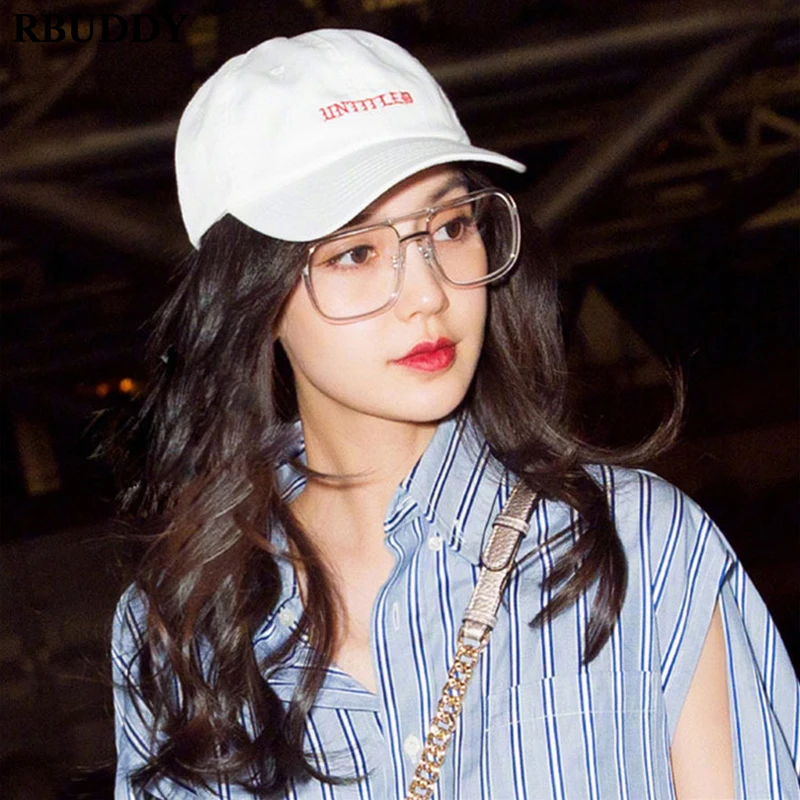

Vintage 2019 Women Big square clear glasses Frame Fake glasses Computer Reading Glasses Clear Lens Optical spectacles frame