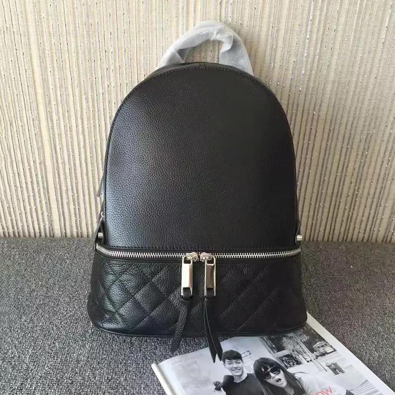 

Soft to the touch non-cracking Litchi pattern First layer cowhide backpack women diamond backpack women luxury brand duffle bag