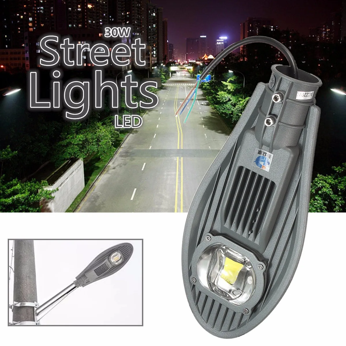 

AC86-265V IP65 30W LED Street Road Outdoor 1-2X Industrial Lamp Light Floodlight Efficient Various Applications Dustproof