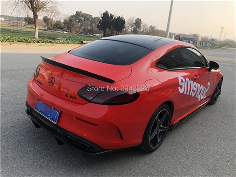 

For Mercedes Benz W205 Coupe 2015-2018 C63 AMG C200 C250 C180 C300 C350 FD Style Carbon Fiber Rear Trunk Boot Roof Spoiler Wing