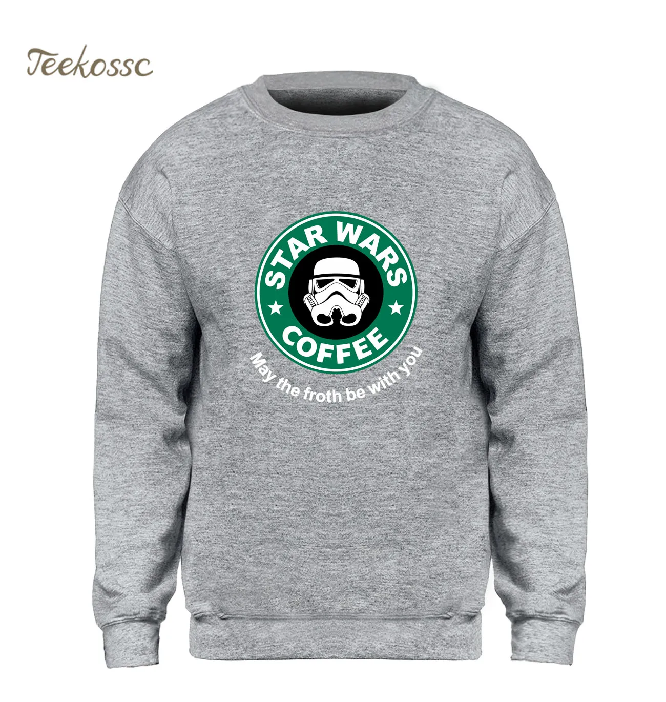 

Star Wars Sweatshirt Men Coffee Hoodie May The Froth Be With You Sweatshirts 2018 Winter Autumn Fleece Warm Casual Streetwear