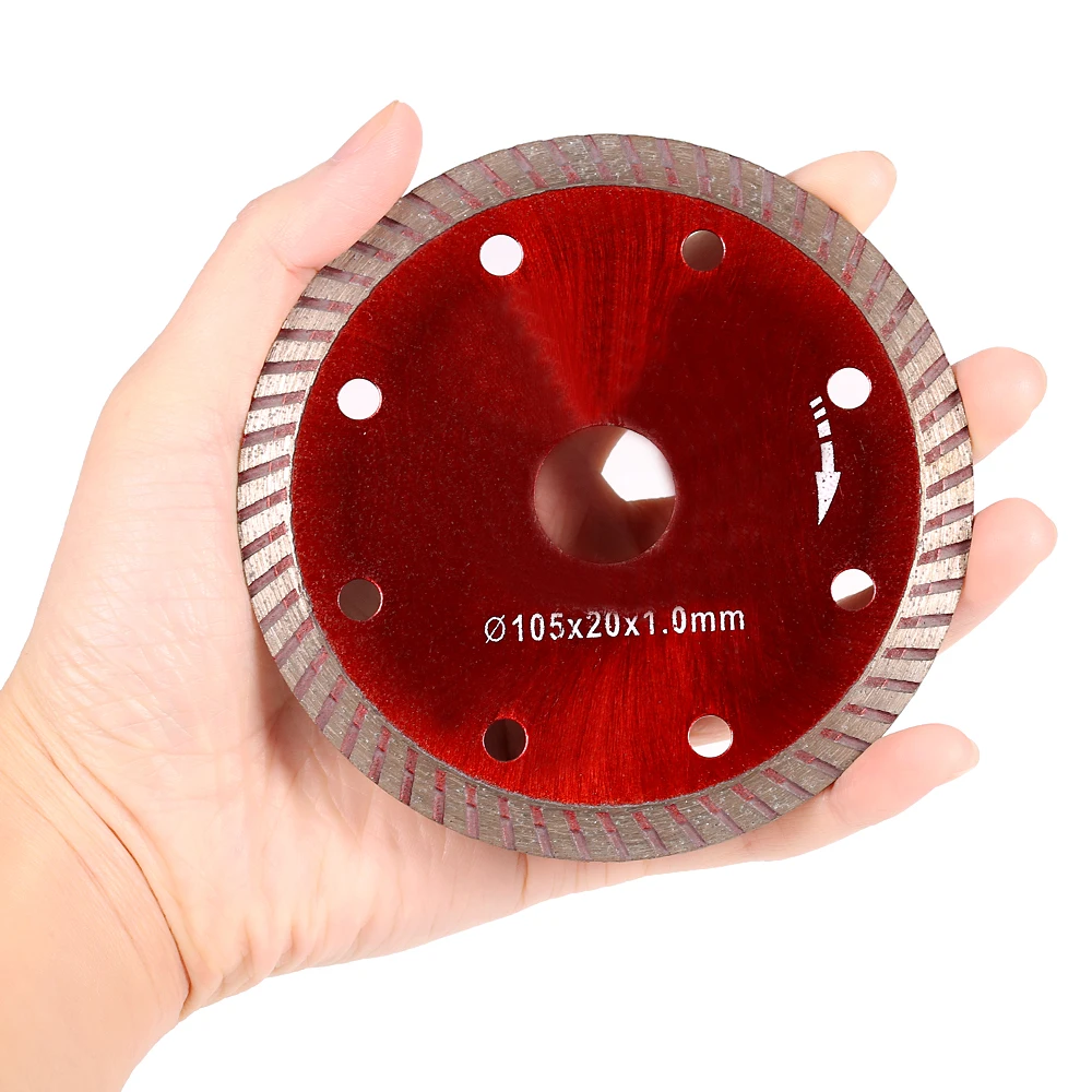 105*1,0*20 мм алмазный режущий диск пильный диск непрерывное турбо алмазное лезвие с 8 охлаждающими отверстиями 20 мм Внутреннее отверстие